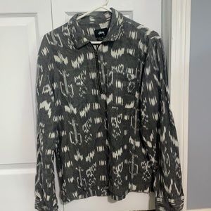 Stussy quarter-zip shirt men size medium
